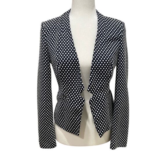 Marks & Spencer UK Navy Polka Dot Lightweight Women's Blazer- UK Size 10 - Picture 1 of 12